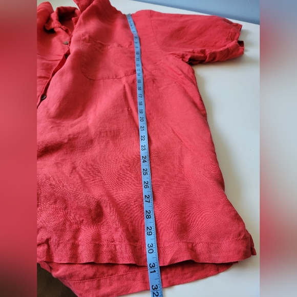 Tommy Bahama Men's Linen Shirt Red XXL - Picture 6 of 6